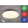 HLW LED LED Ceiling Light - Ceiling Lighting - Trion Turbo - 21W - Warm White 3000K - RGB - Dimmable - Remote Control - Round - Matte White - Plastic