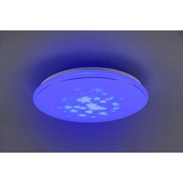 HLW LED LED Plafondlamp - Plafondverlichting - Trion Turbo - 21W - Warm Wit 3000K - RGB - Dimbaar - Afstandsbediening - Rond - Mat Wit - Kunststof HLW LED LED Plafondlamp - Plafondverlichting - Trion Turbo - 21W - Warm Wit 3000K - RGB - Dimbaar - Afstandsbediening - Rond - Mat Wit - Kunststof