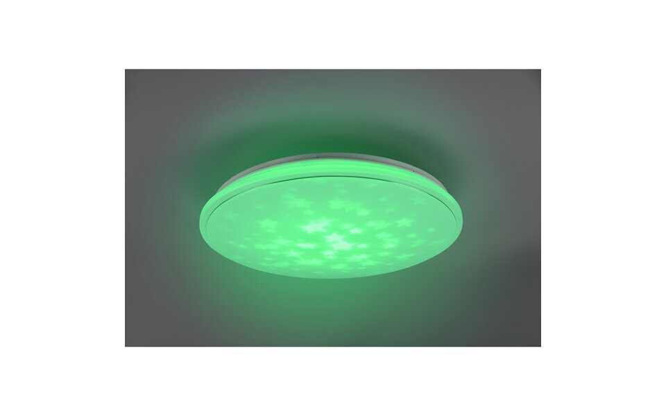 HLW LED LED Plafondlamp - Plafondverlichting - Trion Turbo - 21W - Warm Wit 3000K - RGB - Dimbaar - Afstandsbediening - Rond - Mat Wit - Kunststof