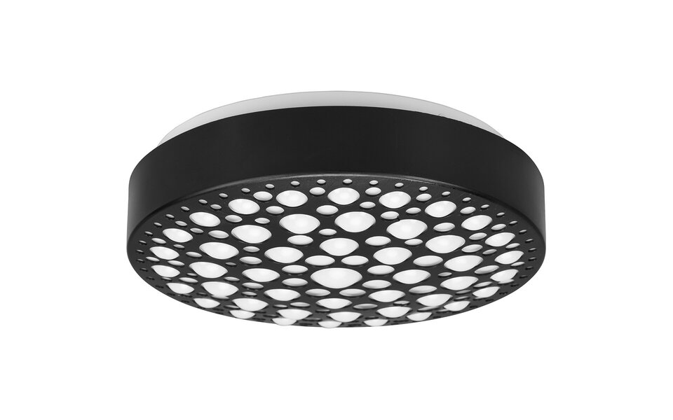 HLW LED LED Plafondlamp - Plafondverlichting - Trion Carol - 11W - Warm Wit 3000K - Rond - Mat Zwart - Kunststof HLW LED LED Plafondlamp - Plafondverlichting - Trion Carol - 11W - Warm Wit 3000K - Rond - Mat Zwart - Kunststof