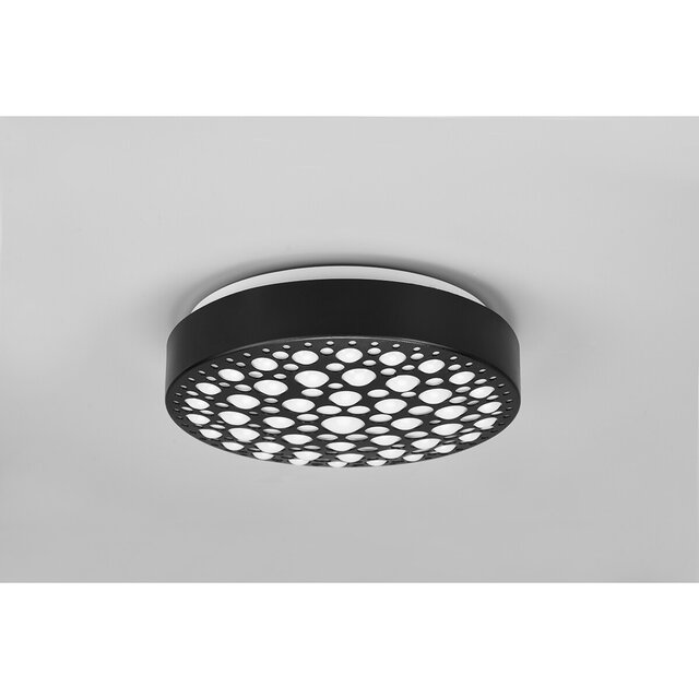 HLW LED LED Plafondlamp - Plafondverlichting - Trion Carol - 11W - Warm Wit 3000K - Rond - Mat Zwart - Kunststof HLW LED LED Plafondlamp - Plafondverlichting - Trion Carol - 11W - Warm Wit 3000K - Rond - Mat Zwart - Kunststof