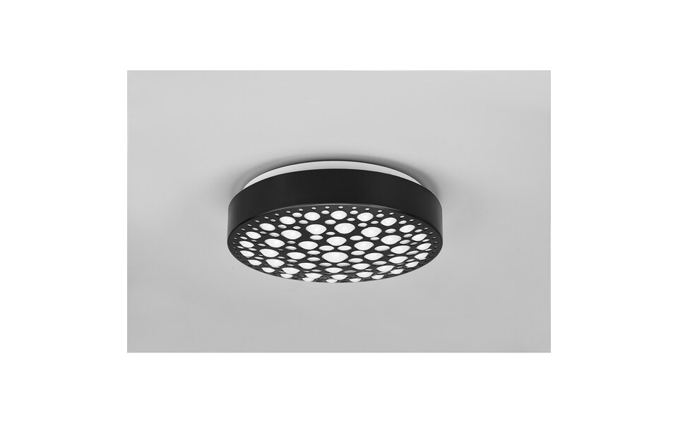 HLW LED LED Ceiling Light - Ceiling Lighting - Trion Carol - 11W - Warm White 3000K - Round - Matte Black - Plastic HLW LED LED Ceiling Light - Ceiling Lighting - Trion Carol - 11W - Warm White 3000K - Round - Matte Black - Plastic