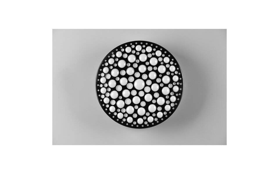 HLW LED LED Plafondlamp - Plafondverlichting - Trion Carol - 11W - Warm Wit 3000K - Rond - Mat Zwart - Kunststof HLW LED LED Plafondlamp - Plafondverlichting - Trion Carol - 11W - Warm Wit 3000K - Rond - Mat Zwart - Kunststof