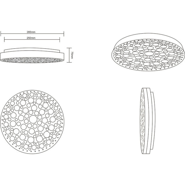 HLW LED LED Ceiling Light - Ceiling Lighting - Trion Carol - 11W - Warm White 3000K - Round - Matte Black - Plastic HLW LED LED Ceiling Light - Ceiling Lighting - Trion Carol - 11W - Warm White 3000K - Round - Matte Black - Plastic