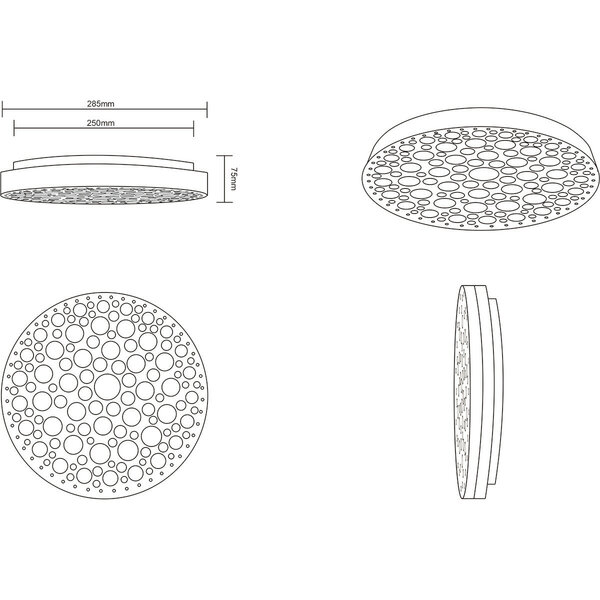HLW LED LED Plafondlamp - Plafondverlichting - Trion Carol - 11W - Warm Wit 3000K - Rond - Mat Zwart - Kunststof HLW LED LED Plafondlamp - Plafondverlichting - Trion Carol - 11W - Warm Wit 3000K - Rond - Mat Zwart - Kunststof