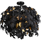 HLW LED LED Ceiling Light - Ceiling Lighting - Trion Lovy - E14 Fitting - 3 Lights - Round - Matte Black/Gold - Aluminum