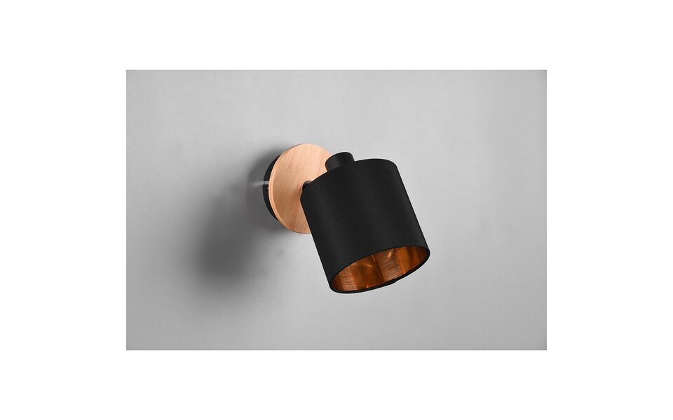 HLW LED LED Wall Spotlight - Wall Lighting - Trion Torry - E14 Fitting - Round - Matte Brown - Aluminum