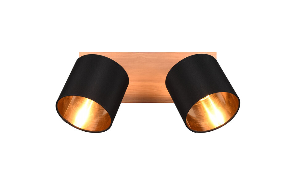 HLW LED LED Plafondspot - Plafondverlichting - Trion Torry - E14 Fitting - 2-lichts - Rechthoek - Mat Bruin - Aluminium