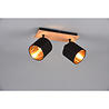 HLW LED LED Ceiling Spotlight - Ceiling Lighting - Trion Torry - E14 Fitting - 2 Lights - Rectangular - Matte Brown - Aluminum