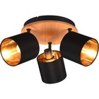 HLW LED LED Ceiling Spotlight - Ceiling Lighting - Trion Torry - E14 Fitting - 3-light - Round - Matte Brown - Aluminum