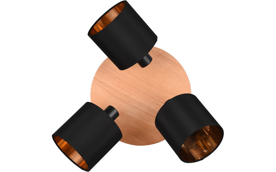 HLW LED LED Plafondspot - Plafondverlichting - Trion Torry - E14 Fitting - 3-lichts - Rond - Mat Bruin - Aluminium HLW LED LED Plafondspot - Plafondverlichting - Trion Torry - E14 Fitting - 3-lichts - Rond - Mat Bruin - Aluminium