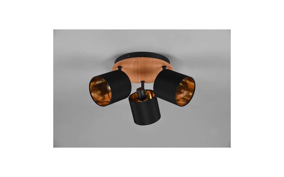 HLW LED LED Plafondspot - Plafondverlichting - Trion Torry - E14 Fitting - 3-lichts - Rond - Mat Bruin - Aluminium HLW LED LED Plafondspot - Plafondverlichting - Trion Torry - E14 Fitting - 3-lichts - Rond - Mat Bruin - Aluminium