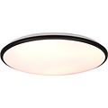 LED Ceiling Lamp - Ceiling Lighting - Trion Lombis - 34W - Warm White 3000K - Dimmable - Round - Matte Black - Plastic