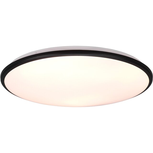 LED plafondlamp Trion Lombis dimbaar 34W mat zwart Ø500 mm Binnenverlichting