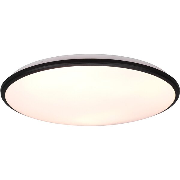 HLW LED LED Plafondlamp - Plafondverlichting - Trion Lombis - 34W - Warm Wit 3000K - Dimbaar - Rond - Mat Zwart - Kunststof HLW LED LED Plafondlamp - Plafondverlichting - Trion Lombis - 34W - Warm Wit 3000K - Dimbaar - Rond - Mat Zwart - Kunststof