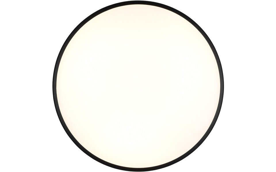 HLW LED LED Ceiling Lamp - Ceiling Lighting - Trion Lombis - 34W - Warm White 3000K - Dimmable - Round - Matte Black - Plastic