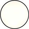 rond mat zwarte LED plafondlamp met 34W vermogen en warm wit licht van 3000K, diameter 50 cm