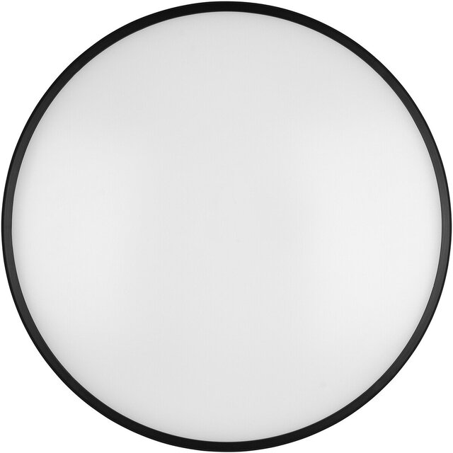 HLW LED LED Plafondlamp - Plafondverlichting - Trion Lombis - 34W - Warm Wit 3000K - Dimbaar - Rond - Mat Zwart - Kunststof