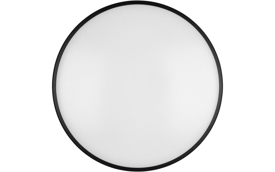 HLW LED LED Ceiling Lamp - Ceiling Lighting - Trion Lombis - 34W - Warm White 3000K - Dimmable - Round - Matte Black - Plastic