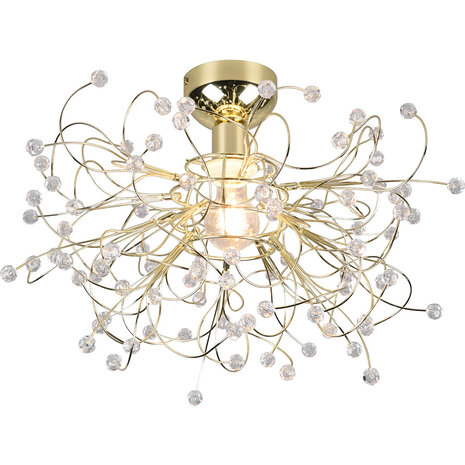 LED Plafondlamp - Plafondverlichting - Trion Guston - E27 Fitting - 1-lichts - Rond - Mat Goud - Aluminium LED Plafondlamp - Plafondverlichting - Trion Guston - E27 Fitting - 1-lichts - Rond - Mat Goud - Aluminium