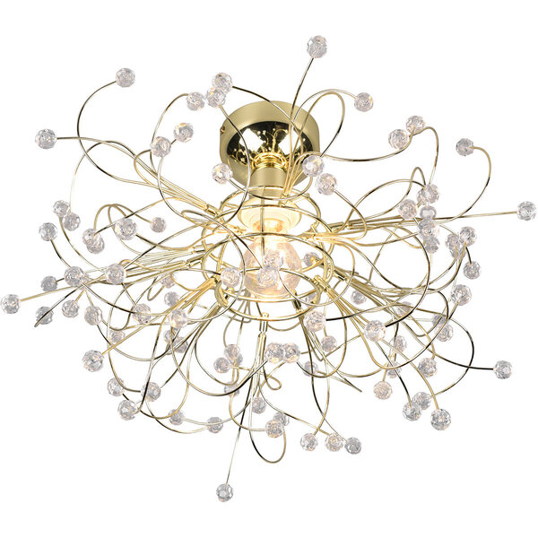 HLW LED LED Plafondlamp - Plafondverlichting - Trion Guston - E27 Fitting - 1-lichts - Rond - Mat Goud - Aluminium HLW LED LED Plafondlamp - Plafondverlichting - Trion Guston - E27 Fitting - 1-lichts - Rond - Mat Goud - Aluminium