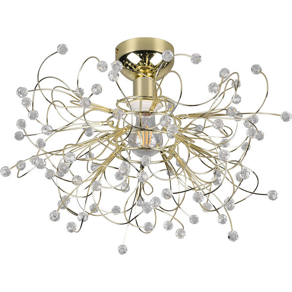 HLW LED LED Plafondlamp - Plafondverlichting - Trion Guston - E27 Fitting - 1-lichts - Rond - Mat Goud - Aluminium HLW LED LED Plafondlamp - Plafondverlichting - Trion Guston - E27 Fitting - 1-lichts - Rond - Mat Goud - Aluminium