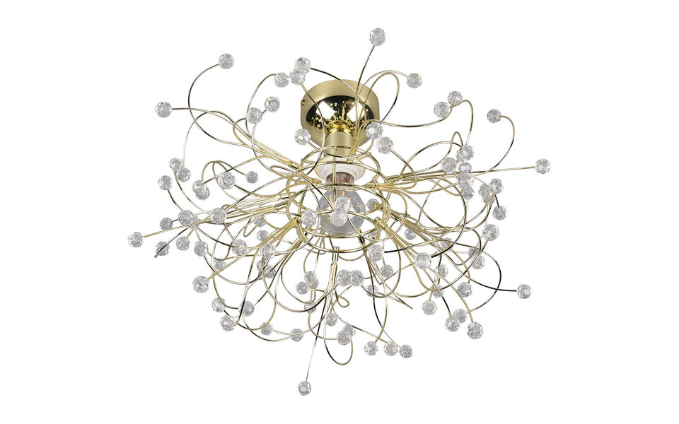 HLW LED LED Plafondlamp - Plafondverlichting - Trion Guston - E27 Fitting - 1-lichts - Rond - Mat Goud - Aluminium