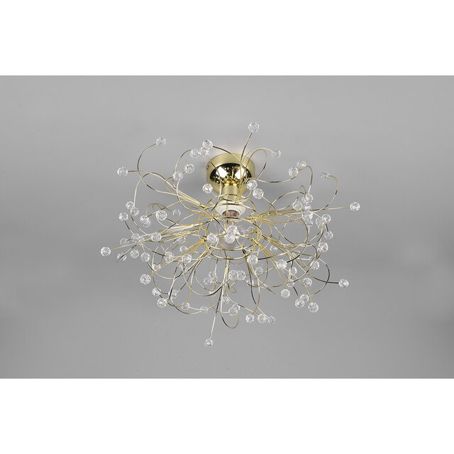 HLW LED LED Plafondlamp - Plafondverlichting - Trion Guston - E27 Fitting - 1-lichts - Rond - Mat Goud - Aluminium