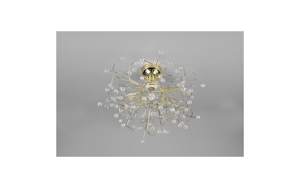 HLW LED LED Plafondlamp - Plafondverlichting - Trion Guston - E27 Fitting - 1-lichts - Rond - Mat Goud - Aluminium