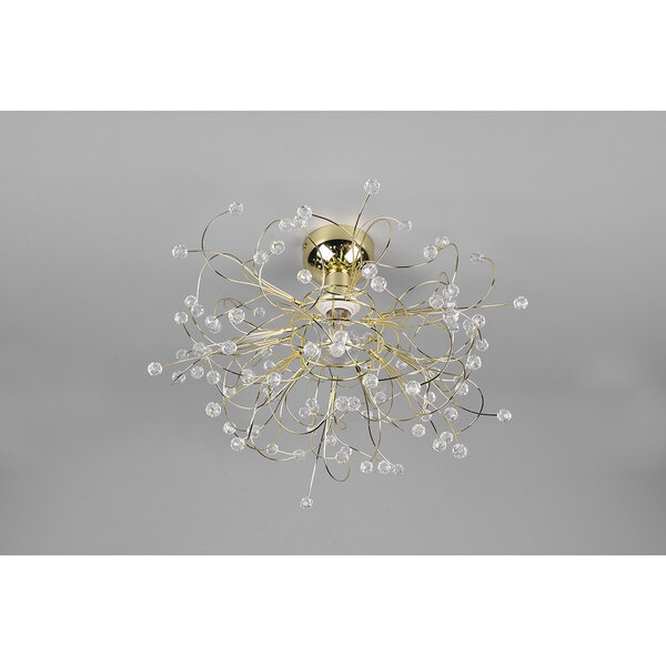 HLW LED LED Plafondlamp - Plafondverlichting - Trion Guston - E27 Fitting - 1-lichts - Rond - Mat Goud - Aluminium HLW LED LED Plafondlamp - Plafondverlichting - Trion Guston - E27 Fitting - 1-lichts - Rond - Mat Goud - Aluminium