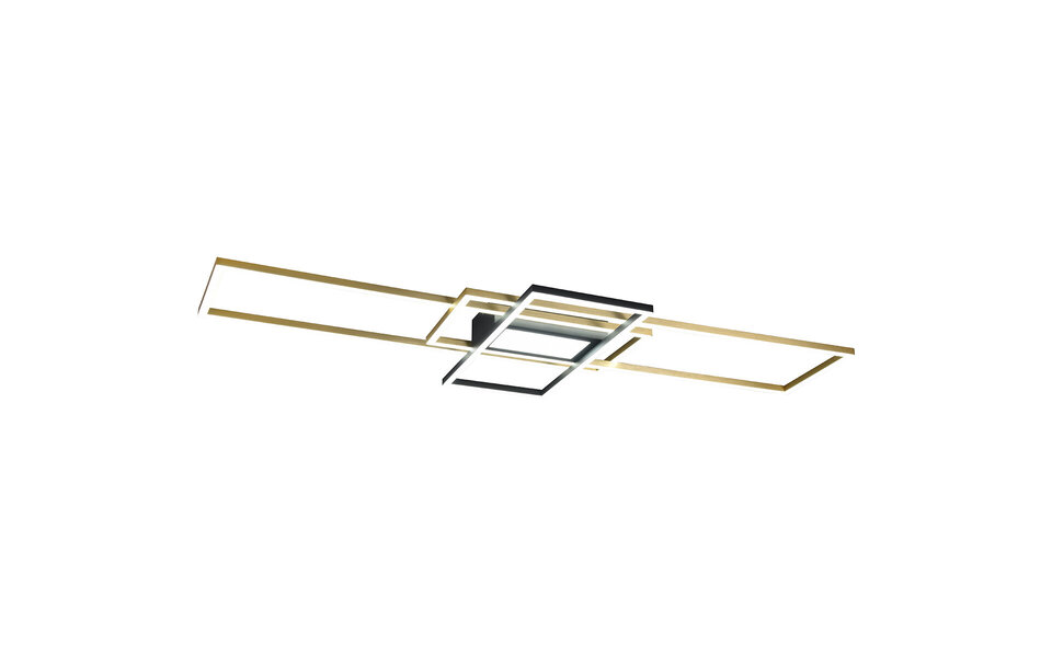 HLW LED LED Ceiling Lamp - Ceiling Lighting - Trion Urano - 60W - Adjustable Color - Remote Control - Dimmable - Rectangular - Matte Gold - Aluminum HLW LED LED Ceiling Lamp - Ceiling Lighting - Trion Urano - 60W - Adjustable Color - Remote Control - Dimmable - Rectangular - Matte Gold - Aluminum