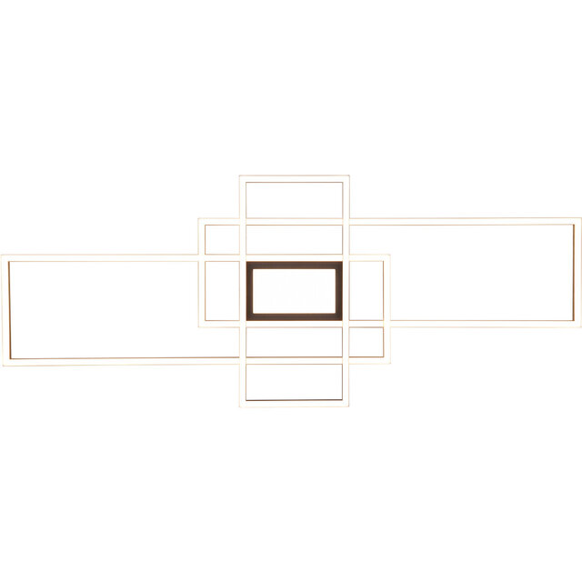 HLW LED LED Ceiling Lamp - Ceiling Lighting - Trion Urano - 60W - Adjustable Color - Remote Control - Dimmable - Rectangular - Matte Gold - Aluminum HLW LED LED Ceiling Lamp - Ceiling Lighting - Trion Urano - 60W - Adjustable Color - Remote Control - Dimmable - Rectangular - Matte Gold - Aluminum