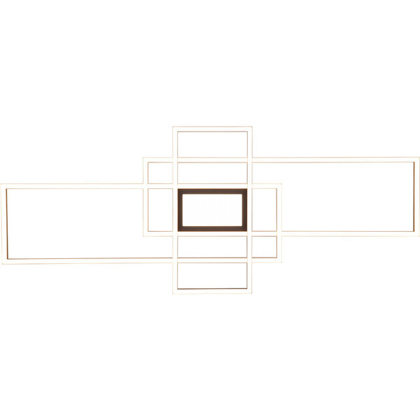 HLW LED LED Plafondlamp - Plafondverlichting - Trion Urano - 60W - Aanpasbare Kleur - Afstandsbediening - Dimbaar - Rechthoek - Mat Goud - Aluminium HLW LED LED Plafondlamp - Plafondverlichting - Trion Urano - 60W - Aanpasbare Kleur - Afstandsbediening - Dimbaar - Rechthoek - Mat Goud - Aluminium