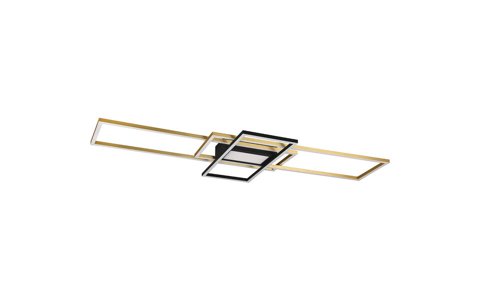 HLW LED LED Ceiling Lamp - Ceiling Lighting - Trion Urano - 60W - Adjustable Color - Remote Control - Dimmable - Rectangular - Matte Gold - Aluminum HLW LED LED Ceiling Lamp - Ceiling Lighting - Trion Urano - 60W - Adjustable Color - Remote Control - Dimmable - Rectangular - Matte Gold - Aluminum