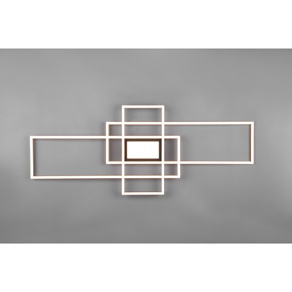 HLW LED LED Plafondlamp - Plafondverlichting - Trion Urano - 60W - Aanpasbare Kleur - Afstandsbediening - Dimbaar - Rechthoek - Mat Goud - Aluminium HLW LED LED Plafondlamp - Plafondverlichting - Trion Urano - 60W - Aanpasbare Kleur - Afstandsbediening - Dimbaar - Rechthoek - Mat Goud - Aluminium