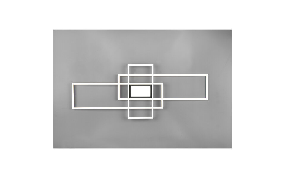 HLW LED LED Plafondlamp - Plafondverlichting - Trion Urano - 60W - Aanpasbare Kleur - Afstandsbediening - Dimbaar - Rechthoek - Mat Goud - Aluminium