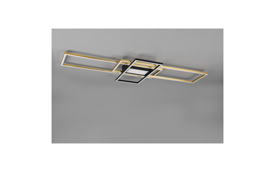 HLW LED LED Ceiling Lamp - Ceiling Lighting - Trion Urano - 60W - Adjustable Color - Remote Control - Dimmable - Rectangular - Matte Gold - Aluminum HLW LED LED Ceiling Lamp - Ceiling Lighting - Trion Urano - 60W - Adjustable Color - Remote Control - Dimmable - Rectangular - Matte Gold - Aluminum