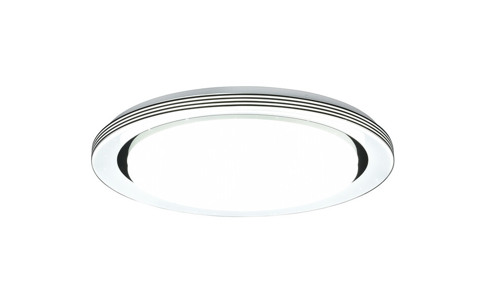 HLW LED LED Plafondlamp - Plafondverlichting - Trion Atras - 21W - Aanpasbare Kleur - Afstandsbediening - Dimbaar - Sterlicht - Rond - Mat Zwart - Kunststof