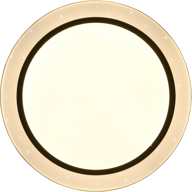 HLW LED LED Plafondlamp - Plafondverlichting - Trion Atras - 21W - Aanpasbare Kleur - Afstandsbediening - Dimbaar - Sterlicht - Rond - Mat Zwart - Kunststof