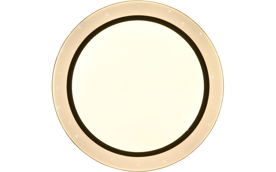 HLW LED LED Plafondlamp - Plafondverlichting - Trion Atras - 21W - Aanpasbare Kleur - Afstandsbediening - Dimbaar - Sterlicht - Rond - Mat Zwart - Kunststof