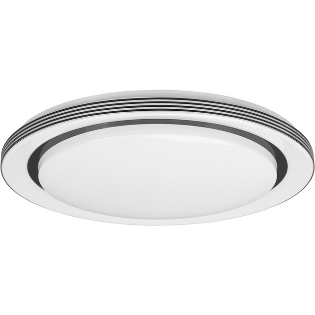 HLW LED LED Plafondlamp - Plafondverlichting - Trion Atras - 21W - Aanpasbare Kleur - Afstandsbediening - Dimbaar - Sterlicht - Rond - Mat Zwart - Kunststof