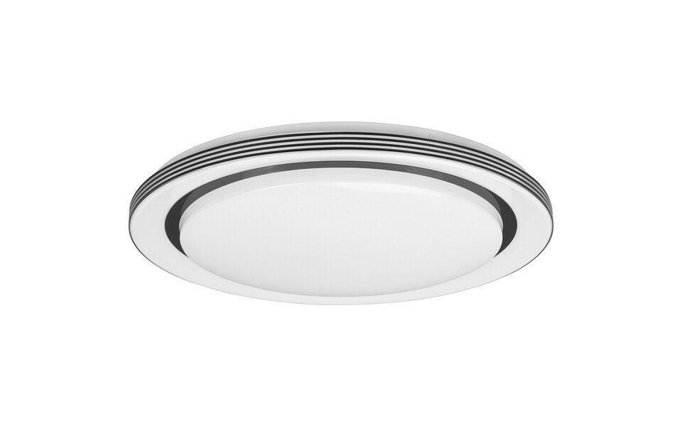 HLW LED LED Plafondlamp - Plafondverlichting - Trion Atras - 21W - Aanpasbare Kleur - Afstandsbediening - Dimbaar - Sterlicht - Rond - Mat Zwart - Kunststof