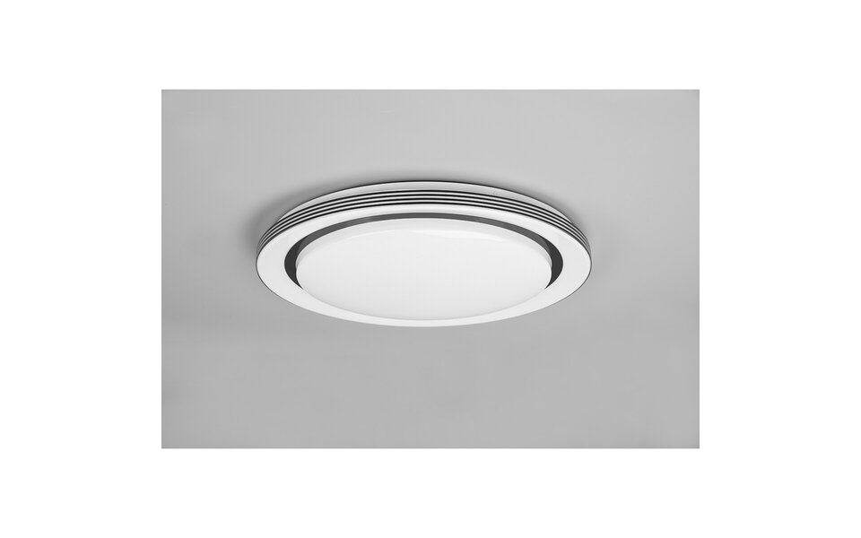HLW LED LED Plafondlamp - Plafondverlichting - Trion Atras - 21W - Aanpasbare Kleur - Afstandsbediening - Dimbaar - Sterlicht - Rond - Mat Zwart - Kunststof