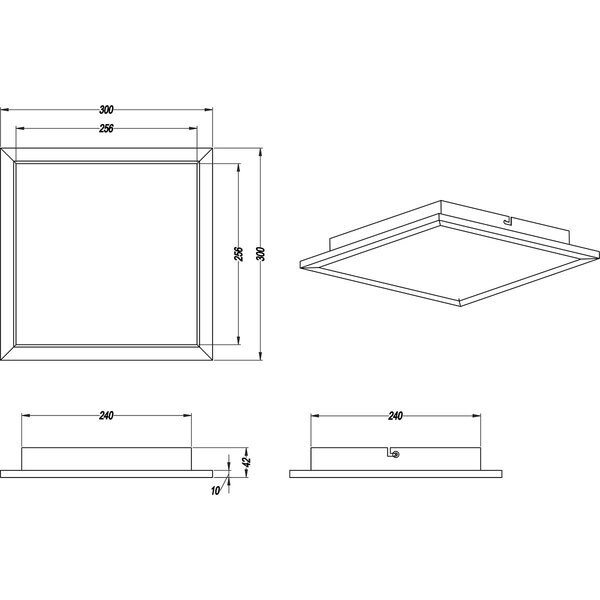 HLW LED LED Plafondlamp - Plafondverlichting - Trion Povino - 15W - Warm Wit 3000K - Dimbaar - Vierkant - Mat Zwart - Aluminium HLW LED LED Plafondlamp - Plafondverlichting - Trion Povino - 15W - Warm Wit 3000K - Dimbaar - Vierkant - Mat Zwart - Aluminium
