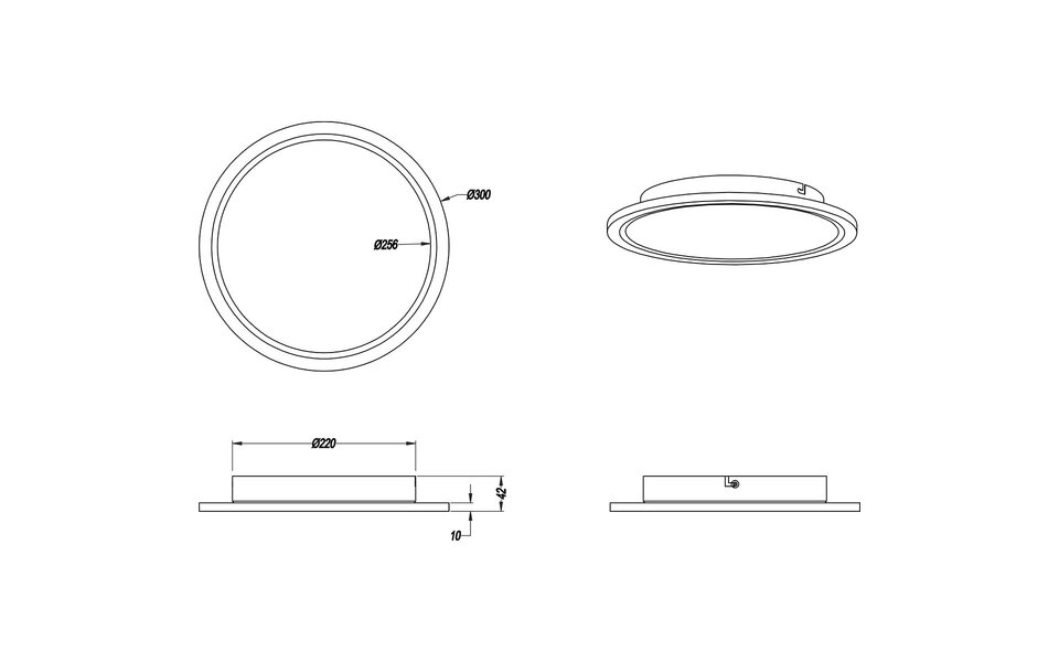 HLW LED LED Plafondlamp - Plafondverlichting - Trion Povino - 15W - Warm Wit 3000K - Dimbaar - Rond - Mat Zwart - Aluminium