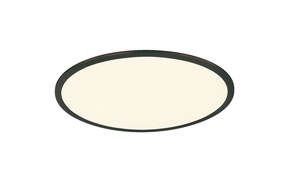 HLW LED LED Plafondlamp - Plafondverlichting - Trion Povino - 31W - Warm Wit 3000K - Dimbaar - Rond - Mat Zwart - Aluminium