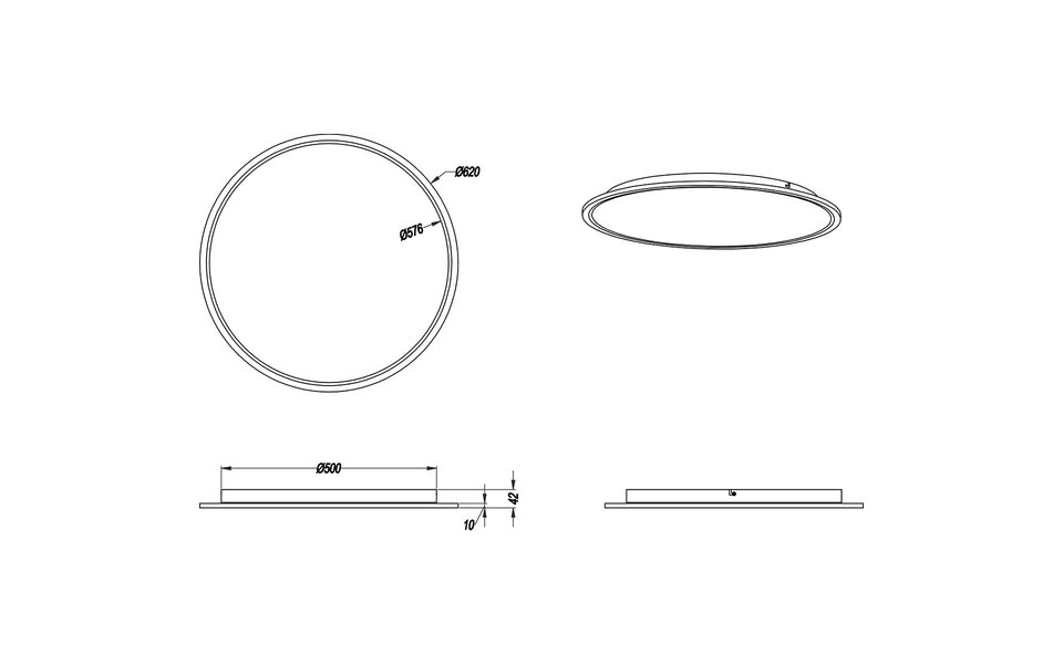 HLW LED LED Ceiling Light - Ceiling Lighting - Trion Povino - 31W - Warm White 3000K - Dimmable - Round - Matte Black - Aluminum HLW LED LED Ceiling Light - Ceiling Lighting - Trion Povino - 31W - Warm White 3000K - Dimmable - Round - Matte Black - Aluminum