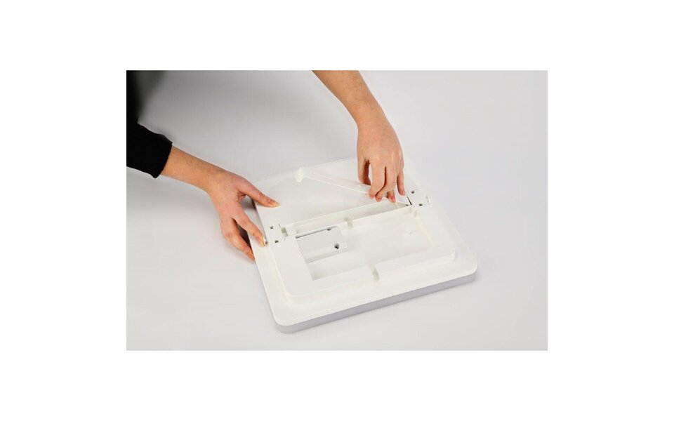 HLW LED LED Ceiling Light - Ceiling Lighting - Bathroom Light - Andres - Surface Mounted Square 15W - Waterproof IP54 - Bright/Cool White 6400K - Matte White - Plastic