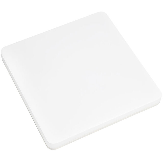 HLW LED LED Ceiling Light - Ceiling Lighting - Bathroom Light - Andres - Surface Mounted Square 15W - Waterproof IP54 - Bright/Cool White 6400K - Matte White - Plastic