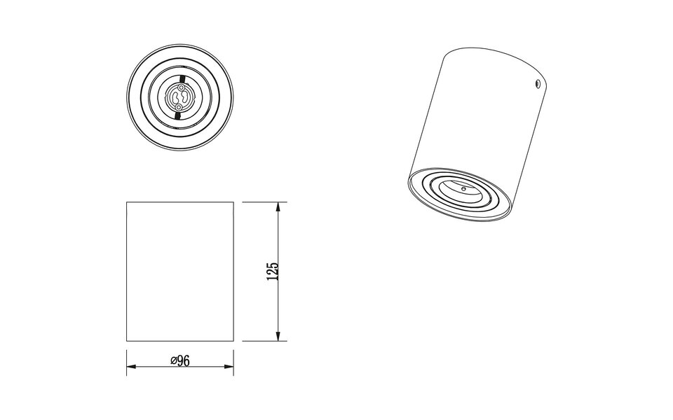 HLW LED LED Ceiling Spotlight - Trion Cosmin - GU10 Fitting - Round - Matte White - Aluminum